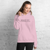 Pink Fuck It. Hoodies