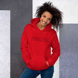 Red Fuck It. Hoodies