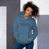Indigo Blue Fuck It. Hoodies