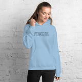 Light Blue Fuck It. Hoodies