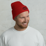 Red May I? Cuffed Beanies