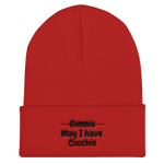 Red May I? Cuffed Beanies