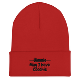 Red May I? Cuffed Beanies