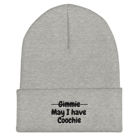 Heather Grey May I? Cuffed Beanies