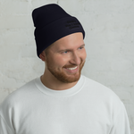 Navy May I? Cuffed Beanies